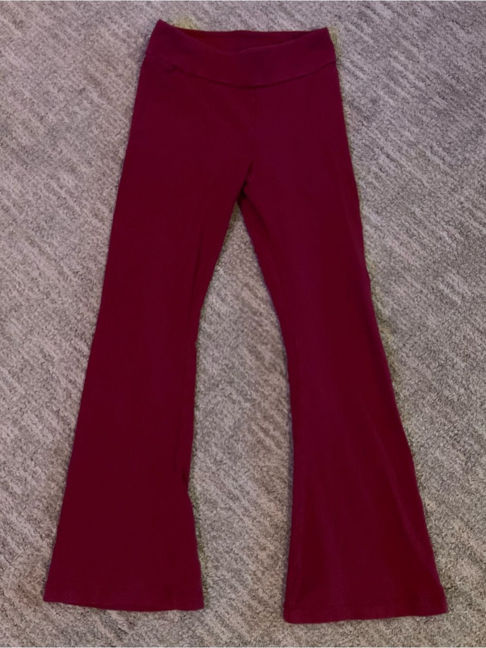 Girls' Maroon Flare Leggings